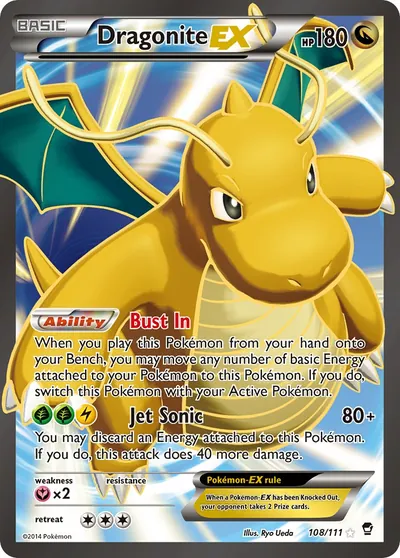 Dragonite-EX - Punhos Furiosos - ilustração de Ryo Ueda