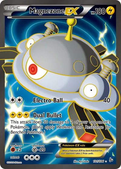 Magnezone-EX - Flash de Fogo - ilustração de Ryo Ueda