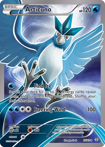 Articuno - Gerações - ilustração de Ryo Ueda