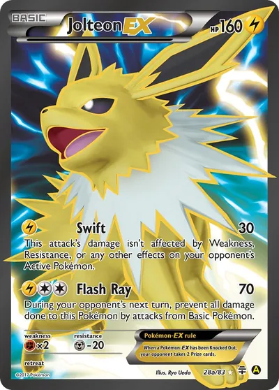 Jolteon-EX - Gerações - ilustração de Ryo Ueda