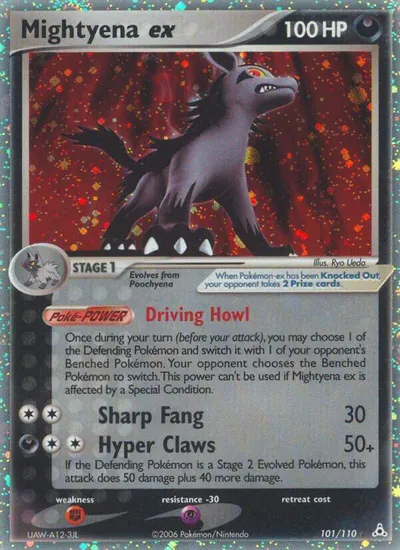 Mightyena ex - EX Holon Phantoms - ilustração de Ryo Ueda