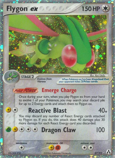 Flygon ex - Legend Maker - ilustração de Ryo Ueda