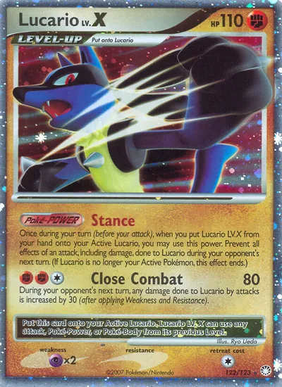 Lucario LV.X - Tesouros Misteriosos - ilustração de Ryo Ueda