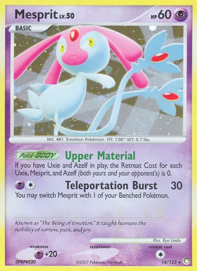 Mesprit - Tesouros Misteriosos - ilustração de Ryo Ueda