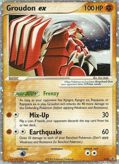 Groudon ex - Promos Black Star (Nintendo) - ilustração de Ryo Ueda