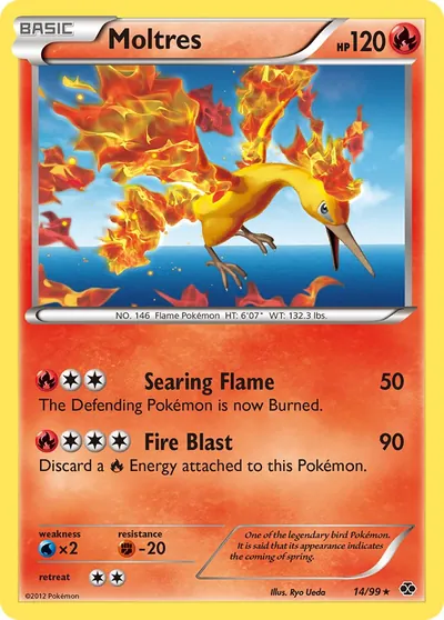 Moltres - Próximos Destinos - ilustração de Ryo Ueda