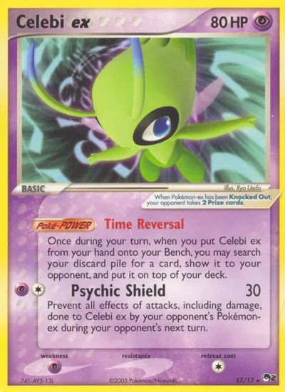 Celebi ex - POP Series 2 - ilustração de Ryo Ueda
