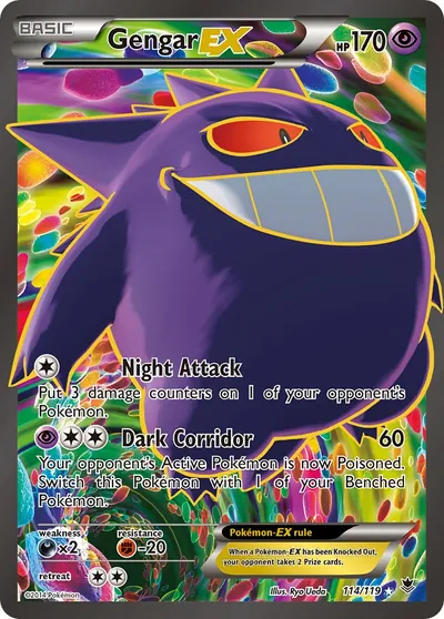 Gengar-EX - Força Fantasma - ilustração de Ryo Ueda