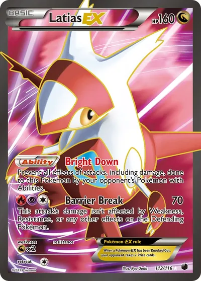 Latias-EX - Congelamento de Plasma - ilustração de Ryo Ueda