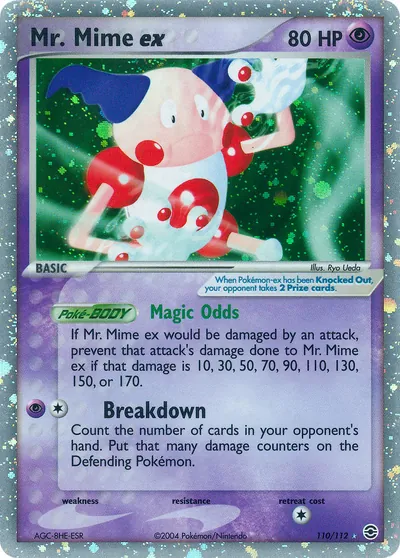 Mr. Mime ex - FireRed & LeafGreen - ilustração de Ryo Ueda