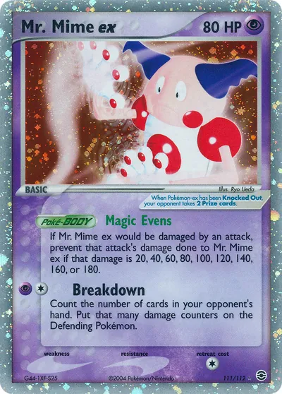Mr. Mime ex - FireRed & LeafGreen - ilustração de Ryo Ueda