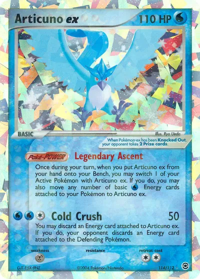 Articuno ex - FireRed & LeafGreen - ilustração de Ryo Ueda