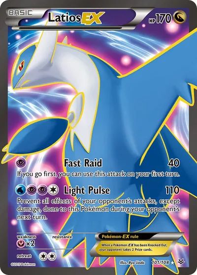 Latios-EX - Céus Estrondosos - ilustração de Ryo Ueda