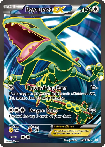 Rayquaza-EX - Céus Estrondosos - ilustração de Ryo Ueda