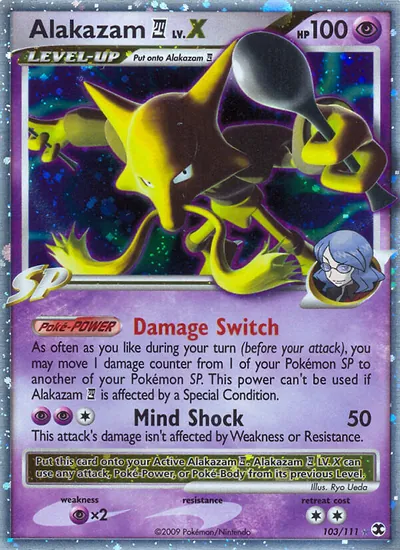Alakazam 4 LV.X - Rising Rivals - ilustração de Ryo Ueda