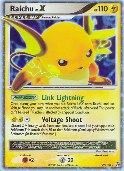 Raichu LV.X - Stormfront - ilustração de Ryo Ueda