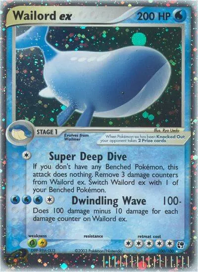 Wailord ex - Sandstorm - ilustração de Ryo Ueda