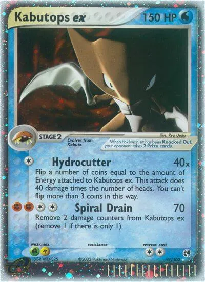 Kabutops ex - Sandstorm - ilustração de Ryo Ueda