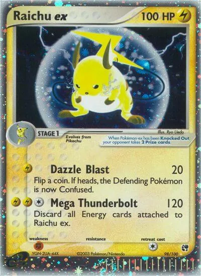 Raichu ex - Sandstorm - ilustração de Ryo Ueda
