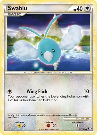 Swablu - Triunfante - ilustração de Ryo Ueda