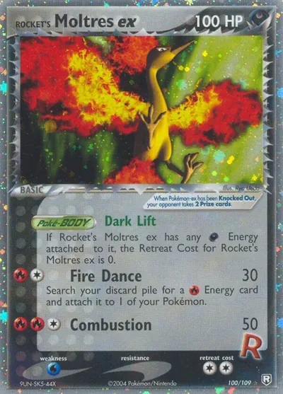 Rocket’s Moltres ex - Team Rocket - ilustração de Ryo Ueda