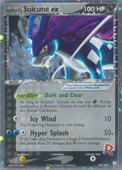 Rocket’s Suicune ex - Team Rocket - ilustração de Ryo Ueda