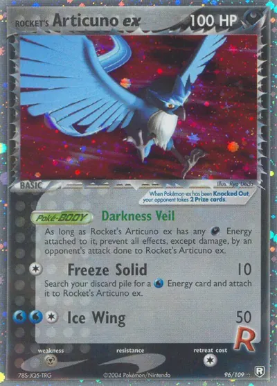 Rocket’s Articuno ex - Team Rocket - ilustração de Ryo Ueda