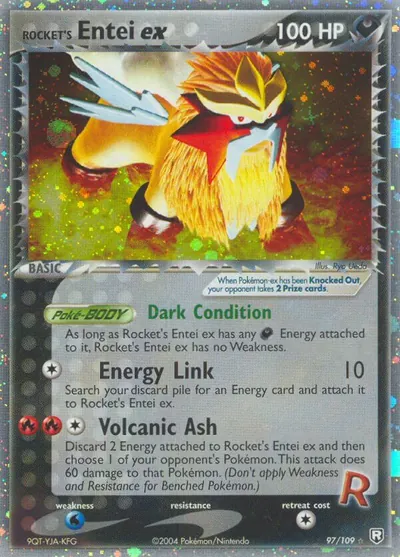Rocket’s Entei ex - Team Rocket - ilustração de Ryo Ueda