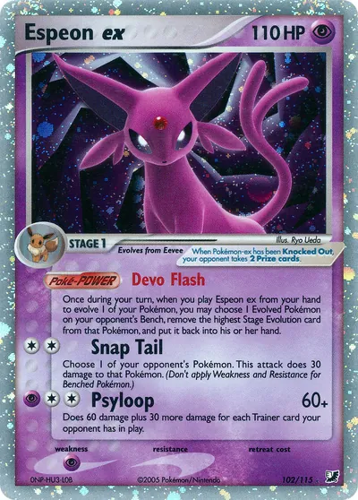 Espeon ex - Unseen Forces - ilustração de Ryo Ueda