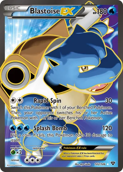 Blastoise-EX - XY - ilustração de Ryo Ueda
