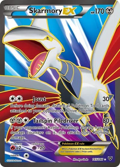 Skarmory-EX - XY - ilustração de Ryo Ueda