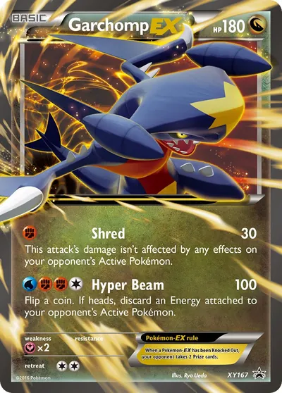 Garchomp-EX - Promos de XY - ilustração de Ryo Ueda