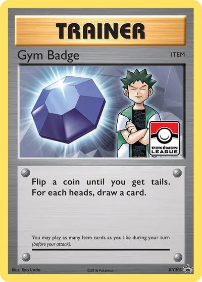 Gym Badge - Promos de XY - ilustração de Ryo Ueda