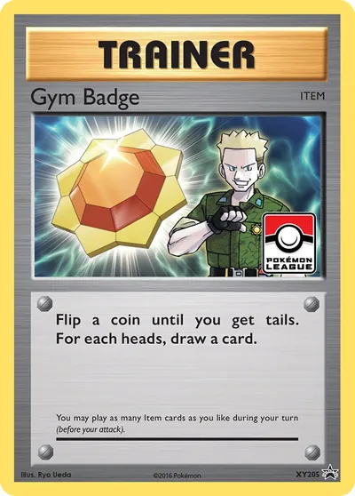 Gym Badge - Promos de XY - ilustração de Ryo Ueda