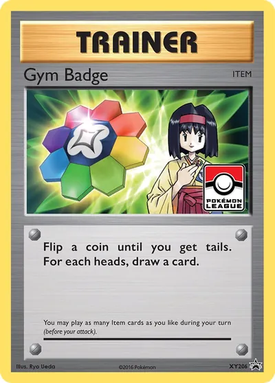Gym Badge - Promos de XY - ilustração de Ryo Ueda