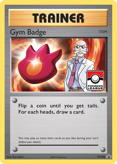 Gym Badge - Promos de XY - ilustração de Ryo Ueda