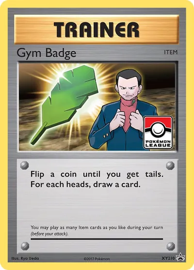 Gym Badge - Promos de XY - ilustração de Ryo Ueda