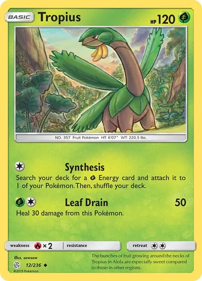 Tropius - Eclipse Cósmico - ilustração de sowsow