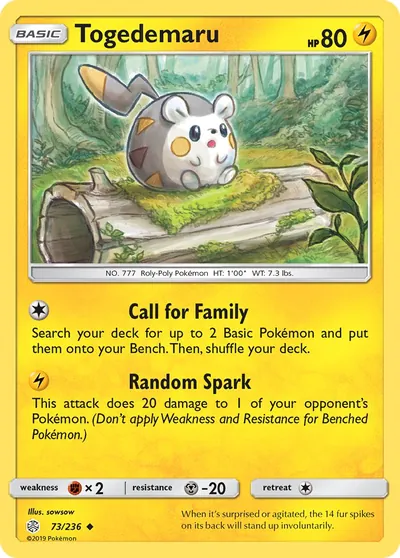 Togedemaru - Eclipse Cósmico - ilustração de sowsow