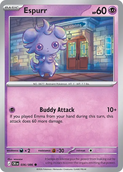 Espurr - Caos Ascendente - ilustração de sowsow
