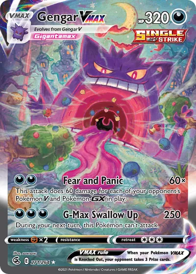 Gengar-VMAX - Golpe Fusão - ilustração de sowsow