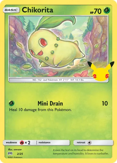 Chikorita - McDonald’s Collection 2021 - ilustração de sowsow