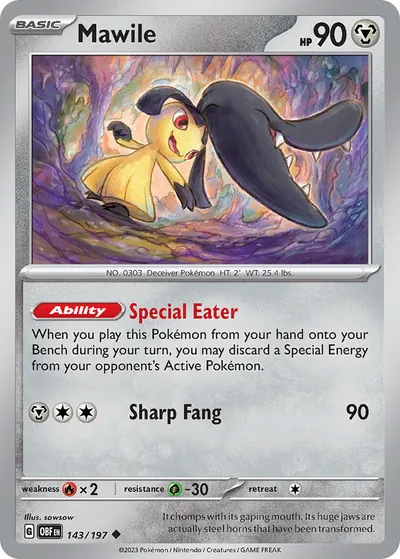 Mawile - Obsidiana em Chamas - ilustração de sowsow