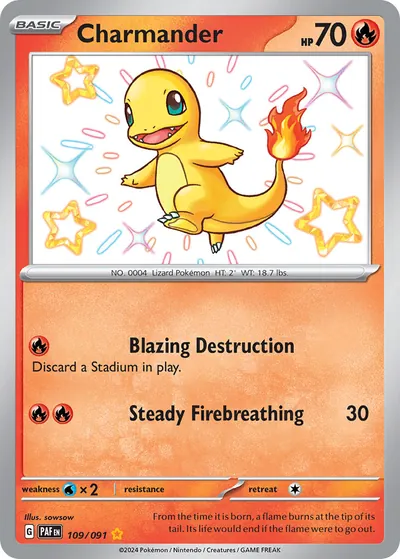 Charmander - Destinos de Paldea - ilustração de sowsow