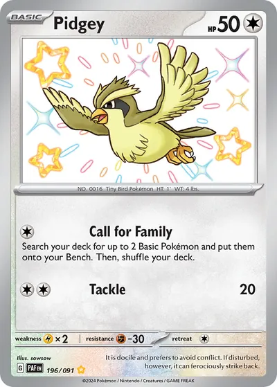 Pidgey - Destinos de Paldea - ilustração de sowsow