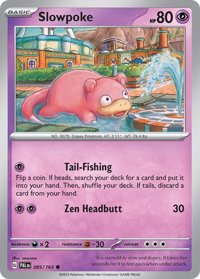 Slowpoke - Evoluções em Paldea - ilustração de sowsow