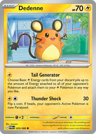 Dedenne - Megaevolução: Equilíbrio Perfeito - ilustração de sowsow
