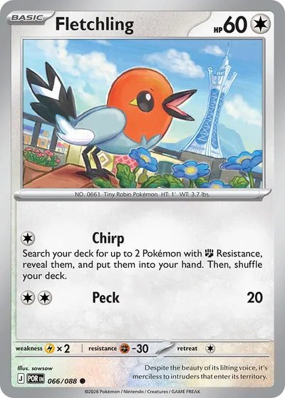 Fletchling - Megaevolução: Equilíbrio Perfeito - ilustração de sowsow