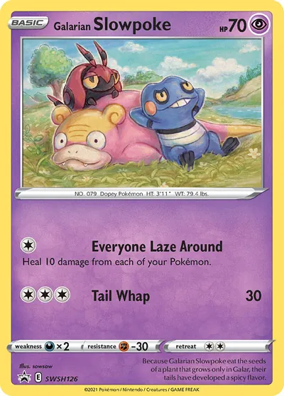 Galarian Slowpoke - Promos de Espada e Escudo - ilustração de sowsow