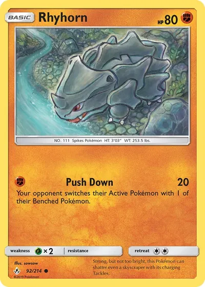 Rhyhorn - Elos Inquebráveis - ilustração de sowsow